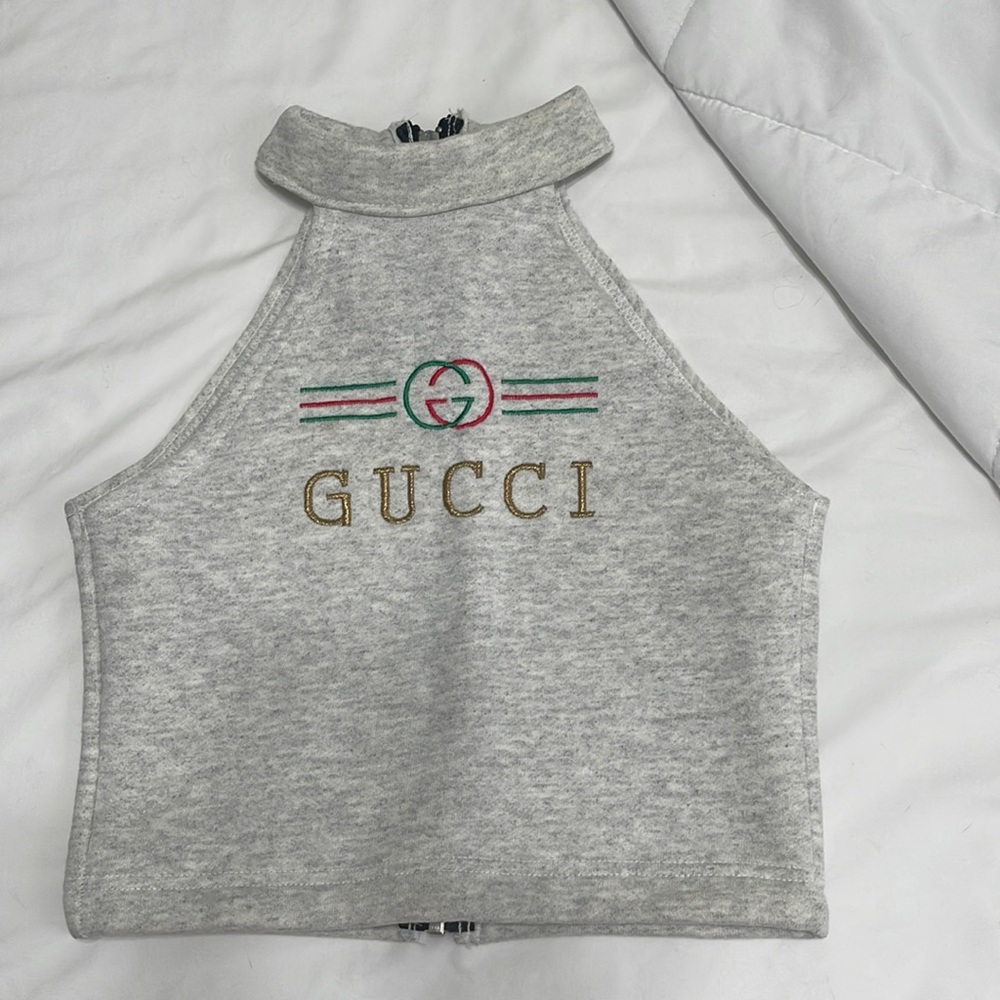 Frankie Collective Vintage reworked Gucci crop top size xs fits like a small